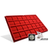 Horizontal 2x2 Display Tray (28 Slots) Red