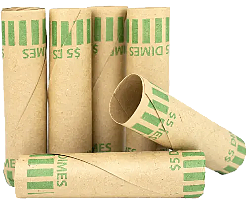 Nested Preformed Dime Tube Coin Wrappers