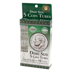 5 Round Coin Tube - Dime
