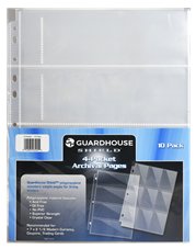 Guardhouse Shield 4 Pocket Archival (10 pack) Polypropylene Pages