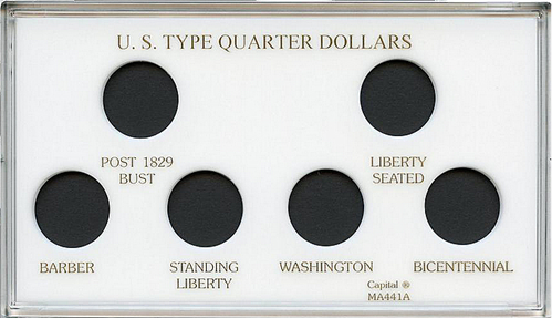 US Quarters Post 1829, 6 Hole