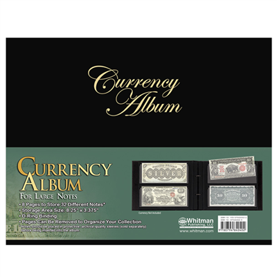 Whitman Currency Album For Large Notes - Clear View