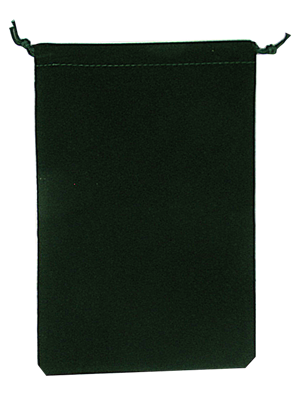 Velour Drawstring Pouch - 5x7.5 Green