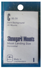 50x31mm Showgard Mounts - Pre-cut Singles (Black)
