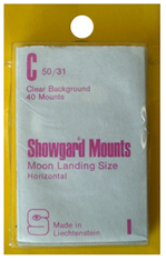 50x31mm Showgard Mounts - Pre-cut Singles (Clear)
