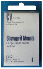 31x50mm Showgard Mounts - Pre-cut Singles (Black)