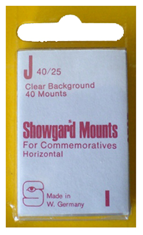 40x25mm Showgard Mounts - Pre-cut Singles (Clear)