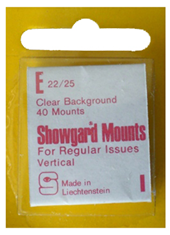 22x25mm Showgard Mounts - Pre-cut Singles (Clear)