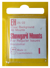25x22mm Showgard Mounts - Pre-cut Singles (Clear)