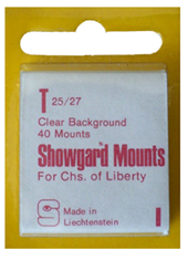 25x27mm Showgard Mounts - Pre-cut Singles (Clear)