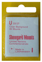 33x27mm Showgard Mounts - Pre-cut Singles (Clear)