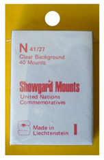 41x27mm Showgard Mounts - Pre-cut Singles (Clear)