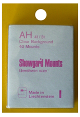 41x31mm Showgard Mounts - Pre-cut Singles (Clear)