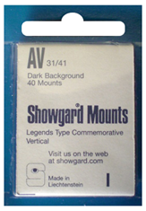 31x41mm Showgard Mounts - Pre-cut Singles (Black)