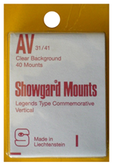 31x41mm Showgard Mounts - Pre-cut Singles (Clear)