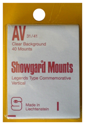 31x41mm Showgard Mounts - Pre-cut Singles (Clear)