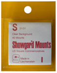 31x31mm Showgard Mounts - Pre-cut Singles (Clear)