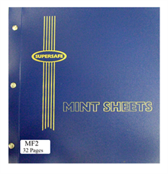 Mint Sheet File, 32 Sheet Capacity (Blue)