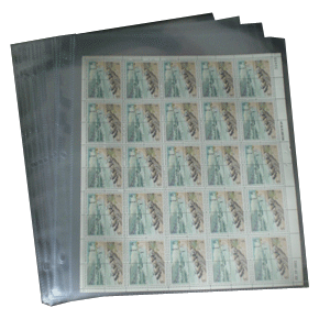 1 Pocket Mint Sheet Archival Polypropylene Pages, Clear
