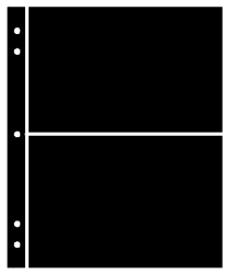 Supersafe Stocksheets 2 Rows 126mm, Black