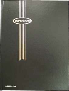 Supersafe Stockbook - 64 Black Pages (Black Padded Cover)