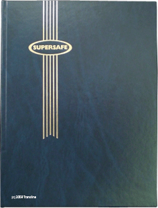 Supersafe Stockbook - 64 Black Pages (Blue Padded Cover)