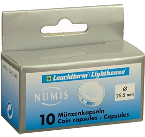 26.5mm - Coin Capsules (pack of 10)