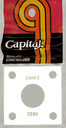 Capital Plastics 144 Coin Holder - 1909S Cent