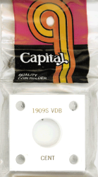 Capital Plastics 144 Coin Holder - 1909S VDB