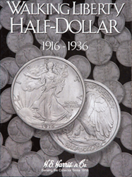 Walking Liberty Half Dollar #1 Folder  1916-1936