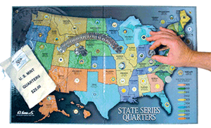 H E Harris State Quarter Map