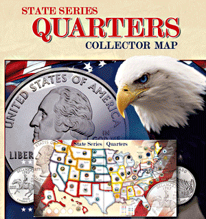 State Quarter Series Quarters Collector Map
