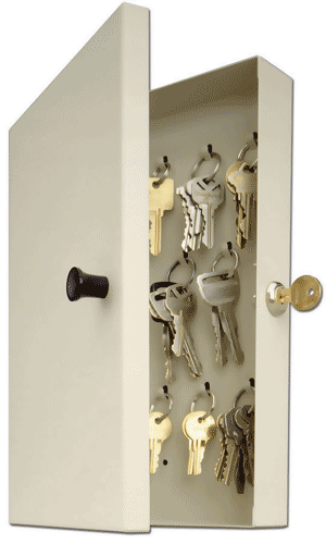 14 Key Hook-Style Key Cabinet