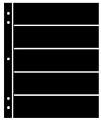 Supersafe Stocksheets 5 Rows 46mm, Black