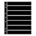 Hagner Stock Sheets 7 Row Black One Sided