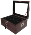 Multi-tray, Wood Deluxe Glass-top, Latch Key (24 Slabs)