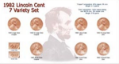 1982 Lincoln Cent 7 Copper Zinc Set Holder