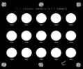 Proof Roosevelt Dimes 1950-1964 - Black