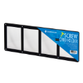 4 Card Screw Card Holder 35 pt - Black Border