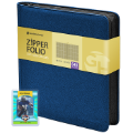 16 Pocket Zipper Folio for Sentry Card Holders - Blue Denim