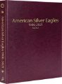 American Silver Eagles 1986-2021, Date Set P, S, & W (Burgundy)