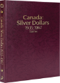 Canada Silver Dollars: 1935-1967 Date & Mintmark Set (Burgundy)