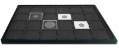 Elegant 2x2 Display Tray and Jewelry Pad - (Black / 24 Slots)