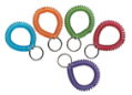 Key and Card Wrist Coils - Assorted Colors