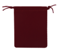 Velour Drawstring Pouch - 2.75x3.25 Maroon