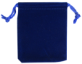 Velour Drawstring Pouch - 2.75x3.25 Royal Blue