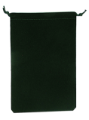 Velour Drawstring Pouch - 5x7.5 Green