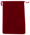 Velour Drawstring Pouch - 5x7.5 Red