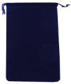 Velour Drawstring Pouch - 5x7.5 Navy Blue
