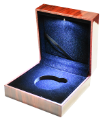 Lighted L Capsule Box with Faux Wood Grain Finish
